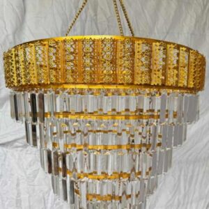 golden round crystal wedding chandelier