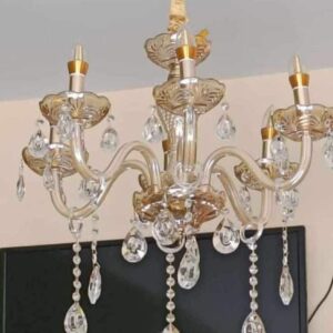 6-light luxury European-style Victorian crystal chandelier.